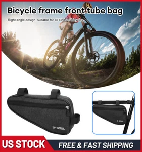 Triangle Bicycle Front Frame Bag Waterproof MTB Bike Top Tube Pouch Bag Cycling - Picture 1 of 10