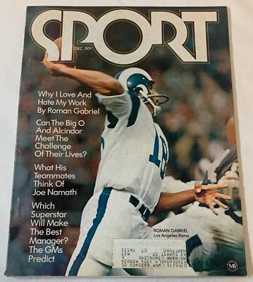 Diciembre 1970 DEPORTE ~ Roman Gabriel, Joe Namath, Oscar Robertson ~ daños por agua Foto 1 de 2