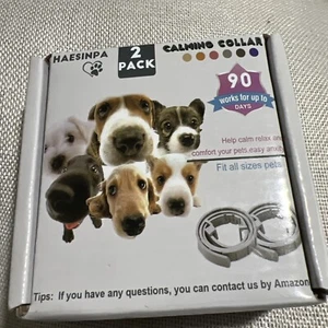 Dogs Calming Collar 2 Packs Lasts 90 Days Relieve Reduce Anxiety - Picture 1 of 4