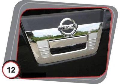 CHROME TAILGATE HANDLE COVER TRIM FOR NISSAN NAVARA D40 PICK UP 2005-2011 V.4 - Imagem 1 de 3