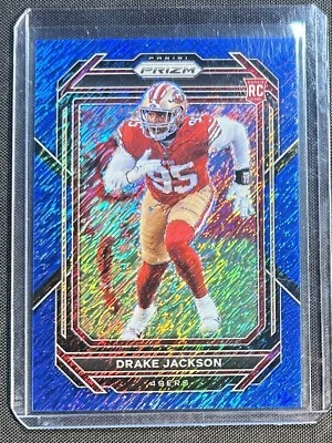 2022 Prizm Drake Jackson #396 Rookie RC Blue Shimmer Prizm 23/25 49ers SSP (B) - Image 1 of 2