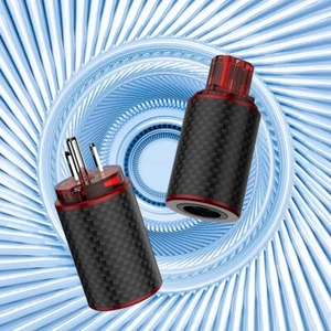 2xViborg Pure Solid Silver US Power Plug+IEC Female Connector VM504AG +VF504AG - Picture 1 of 16