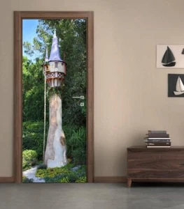 Tangled Rapunzel Tower Disney 3D DOOR WRAP Decal Wall Sticker Mural Art D256 - Picture 1 of 1
