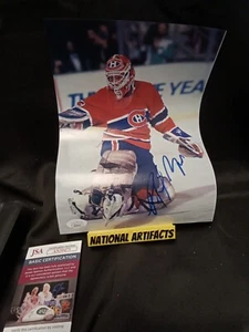 Póster de página de revista firmado auténtico Patrick Roy de los canadienses + B Hayward Jsa -1 # - Imagen 1 de 7