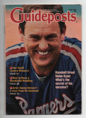 Guideposts Magazine June 1992 Nolan Ryan Texas Rangers James Jimmy Stewart - Image 1 of 2