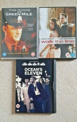 The Green Mile, Oceans Eleven, Walk the Line - 3 DVDs  - Image 1 of 4