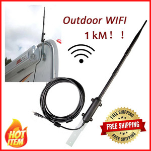 Long Range WIFI Receiver Outdoor Antenna Distance Network USB Wireless Adapter