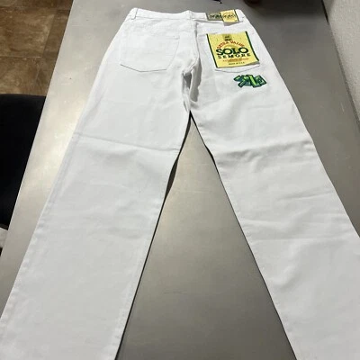 Jeans Solo Vintage Hechos en EE. UU. Talla 28x 31 Color Blanco Auténticos  Foto 1 de 4