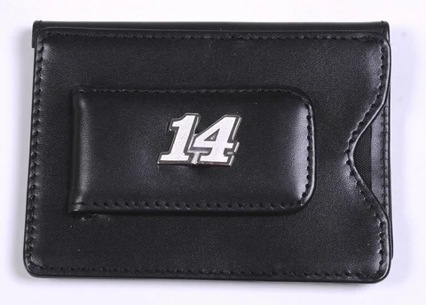 TONY STEWART  #14 STERLING Licensed NASCAR Genuine Leather Money Clip Wallet Cover