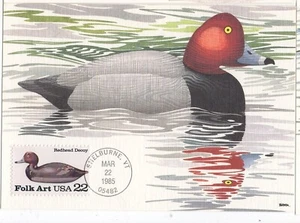 United States maximum card 2141 Redhead Decoy by Unicover - Picture 1 of 2