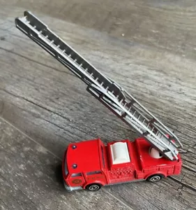 Vintage Majorette Pompier 1/100 Scale Red No 207 Fire Ladder Truck Diecast FDNY - Picture 1 of 10