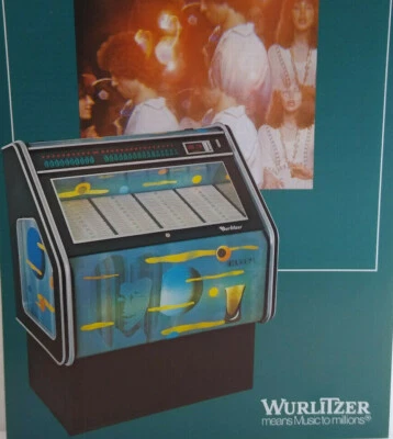 Wurlitzer Niagara Jukebox Flyer Vintage Original Fonógrafo Arte 12" x 8.25" Foto 1 de 3