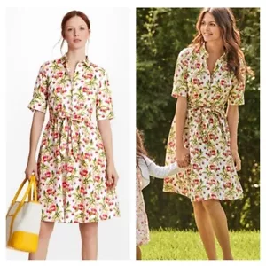 Brooks Brothers Vintage Style Sateen Cherry Jubilee Dress 8 Petite - Picture 1 of 9