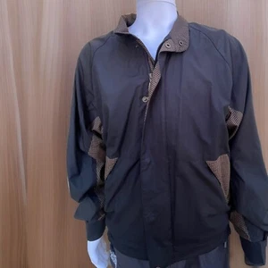 Dryjoys FootJoy Foot Joy Sz Lg Golf Rain Jacket Hounds Tooth Full Zip - Picture 1 of 14