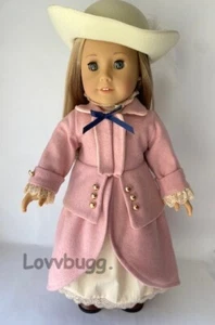Abito da equitazione coloniale Repro e cappello per ragazza americana Elizabeth vestiti bambola 18 - Foto 1 di 12