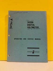 HP 03430-90001 Model 3430A Digital Voltmeter Operating and Service Manual - Picture 1 of 2