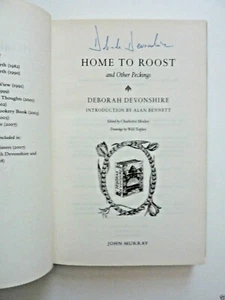 Deborah Devonshire hand signed Home To Roost Hardback - Bild 1 von 3