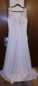 AbaoWedding - Women's Lace Bodice Wedding Dress - Size US 16 NWT READ NOTES - Picture 1 of 14