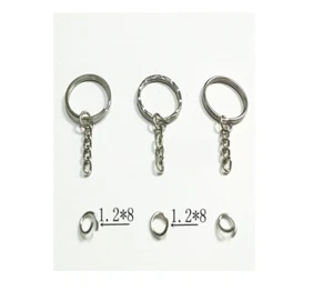 25MM GETEILTER RING MIT KETTE UND SCHRAUBE SCHLÜSSELANHÄNGER SCHLÜSSELFUNDVERSCHLUSS - Bild 1 von 19