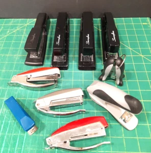 Vintage 10 piece Bates Swingline Stapler Lot Used Good Condition - Imagen 1 de 19