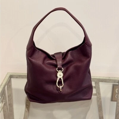 Dooney & Bourke Archives - Bolsa de ombro grande com trava logotipo seixo Borgonha - Imagem 1 de 4