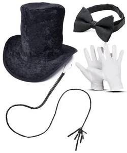 Adult Unisex Ringmaster Costume Circus Lion Tamer Showman Halloween Fancy Dress - Picture 1 of 6