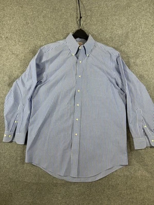 Brooks Brothers 346 Dress Shirt Mens 16-2/3 Blue Striped Long Sleeve Outdoor - Image 1 of 4