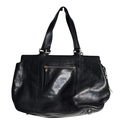 Ellen Tracy черный из натуральной кожи сумка с короткими ручками плеча Дамская сумка Pocketbook сумочка - Изображение 1 из 4