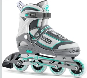 Patín en línea ajustable para mujer, patines sobre ruedas cuchillas para mujer adulta L 5-8 - Imagen 1 de 5