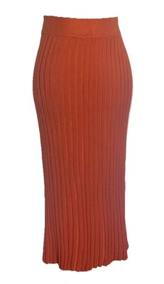 Falda plisada causal para mujer cintura alta falda abertura trasera talla mediana Foto 1 de 4