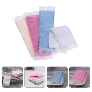 4 Pcs Mini Bathroom Towels Dollhouse Bedding Miss Child Accessory Toiletries - Picture 1 of 12