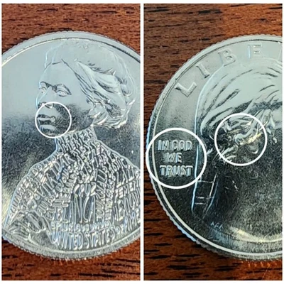 Jovita Idar Quarter 2023 P Mint Error Coin with 'In Cod We Trust' - Image 1 of 4