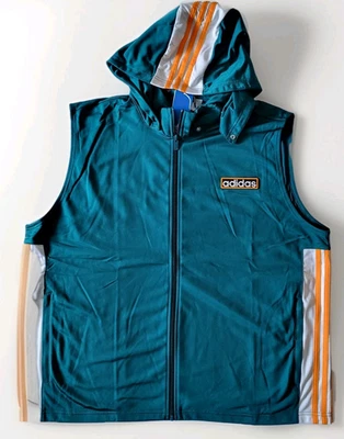 Adidas Adibreak Chaqueta de Pista Chaleco Verde Azulado Bloque de Color IW5812 Para Hombre Talla Mediana $80 Foto 1 de 3