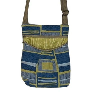 Bolso Bandolera Maruca Mujer Tejido Tapiz Azul Verde Artístico Boho Festival de Viaje Foto 1 de 4