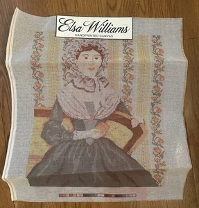Tela vintage Elsa Williams punto ago Alvira Colonial Lady 17,5 x 14" - nuova - Foto 1 di 5