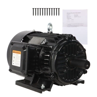 5 HP 3 Phase Electric Motor 1800RPM 184T Frame TEFC 230/460 Volt Severe Duty New - Image 1 of 4
