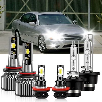 Kit de luces antiniebla de haz alto y bajo LED para Infiniti Q45 2005-2006 6500K Foto 1 de 4