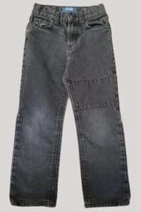 * OLD NAVY Black Classic Denim Jeans Boys Size 5 5T Adjustable Waist - Picture 1 of 4