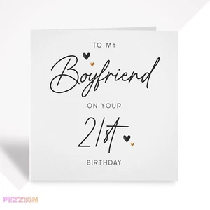 Personalised Birthday Card | Boyfriend Husband Fiancé Gift | 21st 30th 40th 50th - Picture 1 of 7