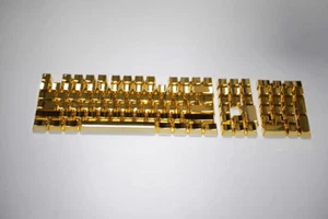 Electroplated Gold Imitation Metal Keycaps ABS 104 Keys - Picture 1 of 9