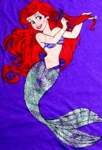 Disney Little Mermaid Tank Top Ariel T Shirt Girls Tee Shirt Princess Stylish - Picture 1 of 8