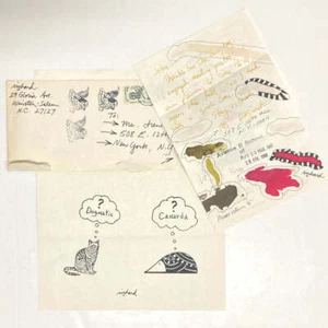 Richard C Craven Canard Mail Art 1988 Irene Dogmatic John Evans Drawing - Picture 1 of 6