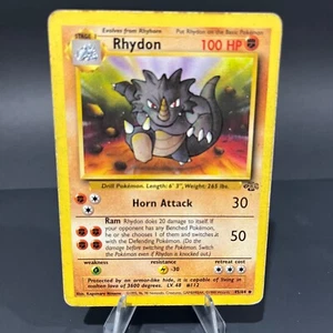 Pokemon Card Rhydon 100HP 45/64 Jungle Set WOTC LP - Imagen 1 de 4