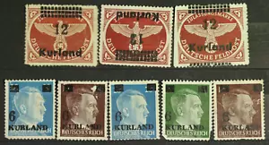 + REVERSED WWII Latvia 1945, German Occupation, Kurland issue, MNH S108 - Picture 1 of 1