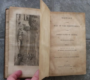 "History of the War of Independence of the USA Vol 1"-Botta-1837-Leather - Picture 1 of 12