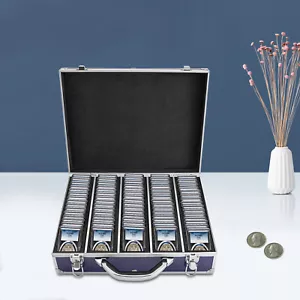 Premium Blau Münzhalter Organizer mit 5 Fächern für Reisen - Bild 1 von 13