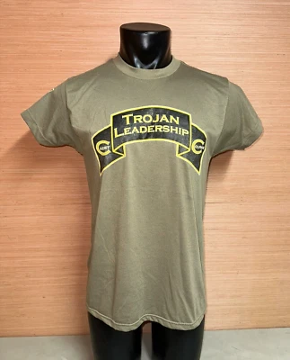 Camiseta mediana de manga corta marrón coyote curso de cadete liderazgo troyano del ejército de Estados Unidos Foto 1 de 4