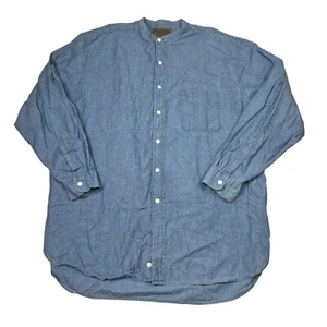 Abercrombie A&F Vintage 90s Big Shirt Colorless Chambray Long Sleeve Mens Large - Picture 1 of 4