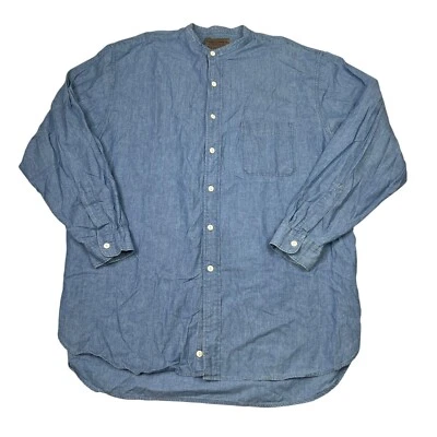 Camisa grande Abercrombie A&F vintage años 90 incolora cambray manga larga para hombre grande Foto 1 de 4