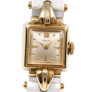 ZENITH Watches gold/White goldDial Stainless Steel/leather Hand Winding Women - Picture 1 of 10